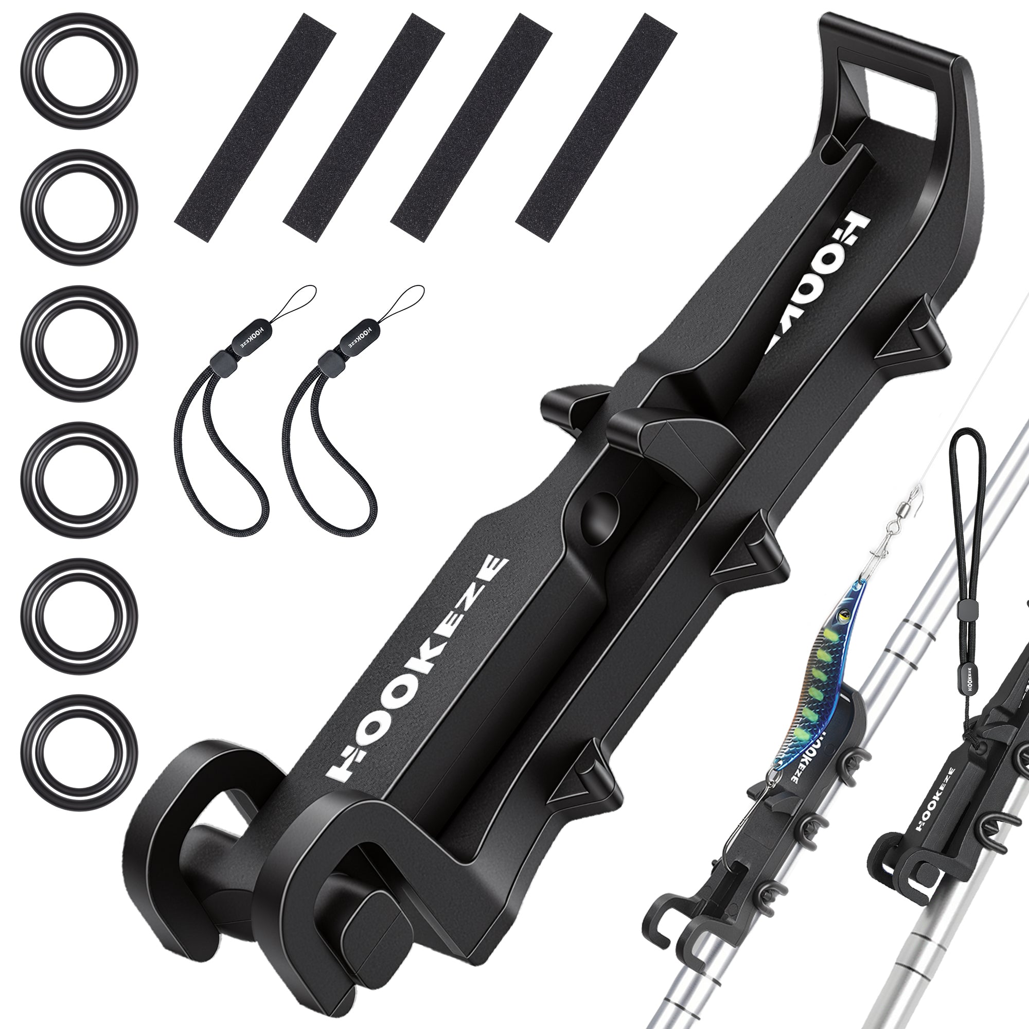 HookEze Wearable Fishing Rod Holder with Hook Clip