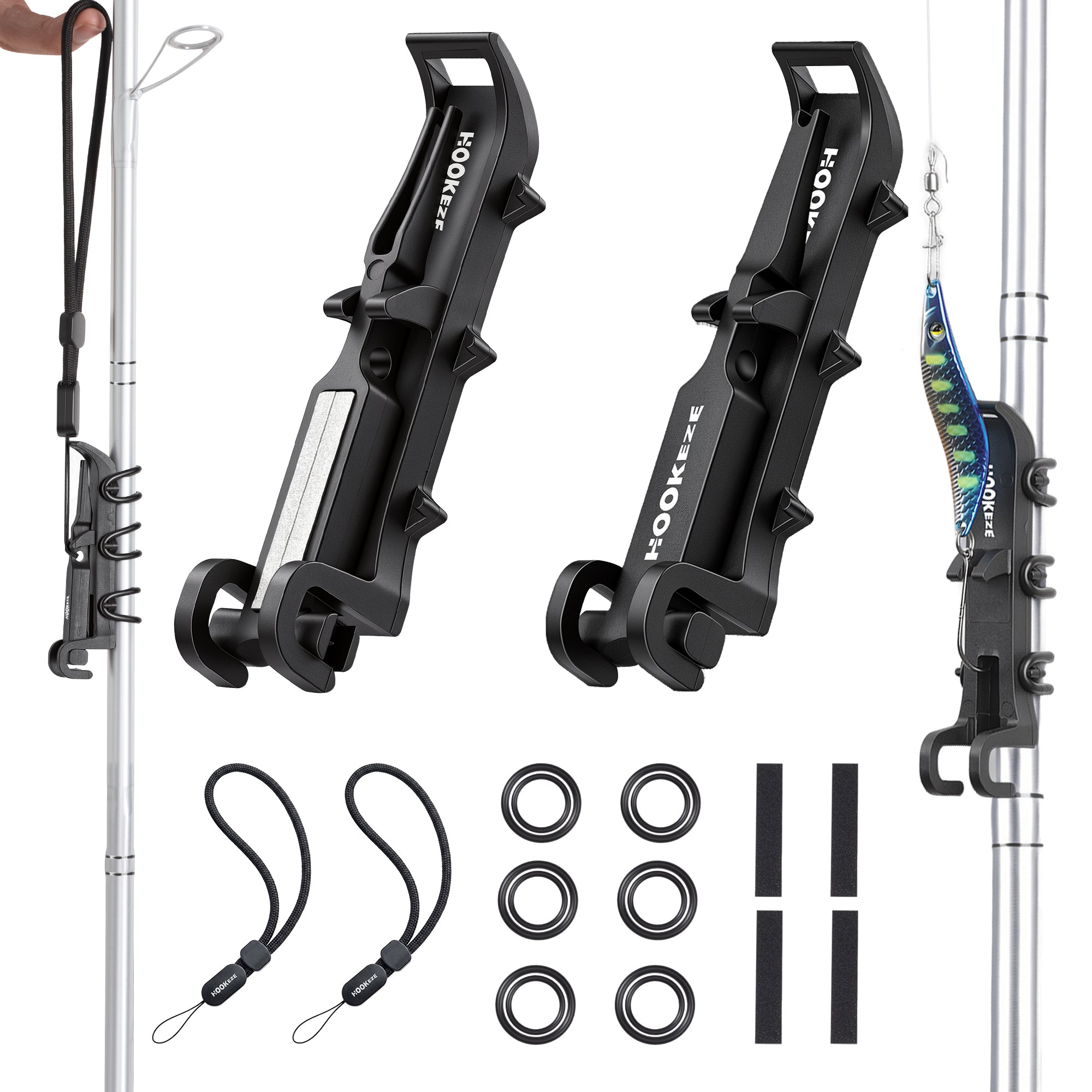 HookEze Wearable Fishing Rod Holder with Hook Clip