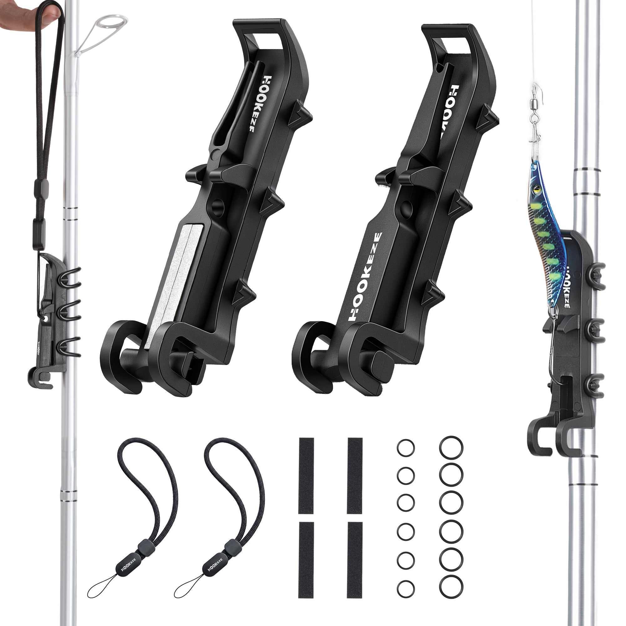 HookEze Wearable Fishing Rod Holder with Hook Clip