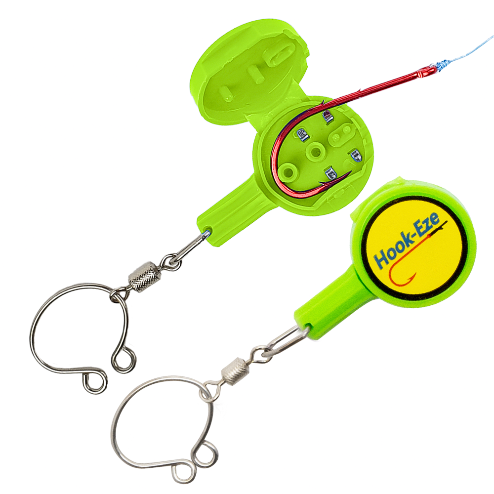 HookEze Fishing Knot Tying Tool (Standard) | Pack of 2 | Green