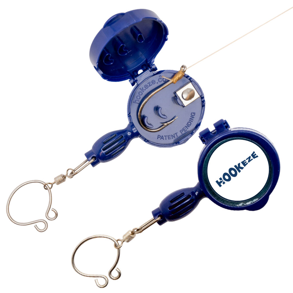 HookEze Fishing Knot Tying Tool (Large) | Pack of 2 | Blue