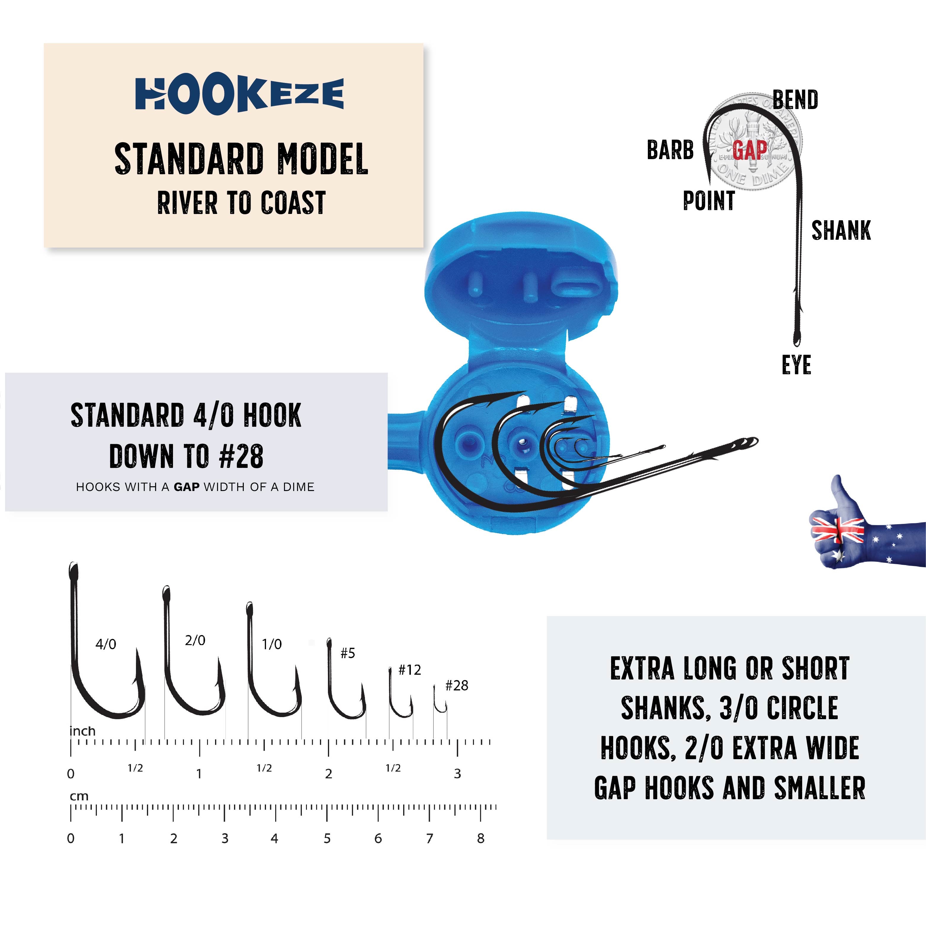 HookEze Fishing Knot Tying Tool (Standard) | Pack of 2 | Yellow